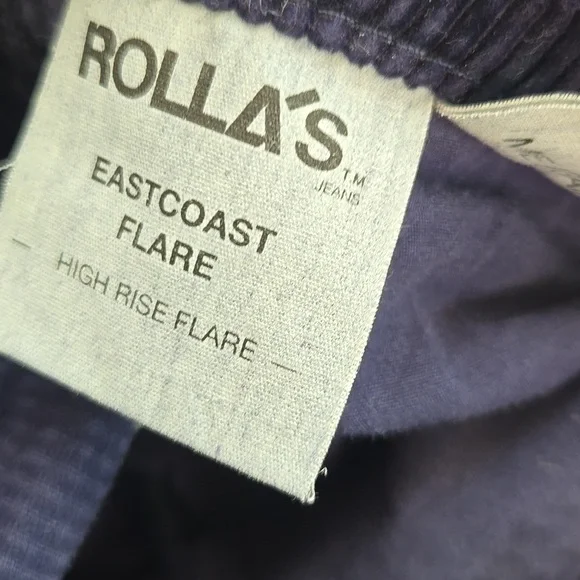 ☕️ROLLA'S  EAST COAST FLARE CORDUROY HIGH RISE SIZE 28 - Picture 2 of 4